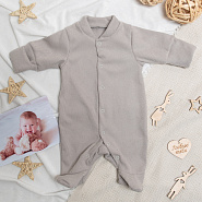 М-511 Комбинезон-слип детский (лапша),серый, рост 56