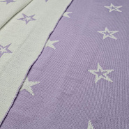 ПВ-41 Плед вязаный двухсторонний Звезда. Сирень