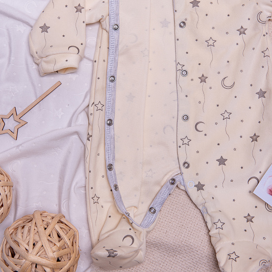 №М-102 Комбинезон детский на кнопках, молочный