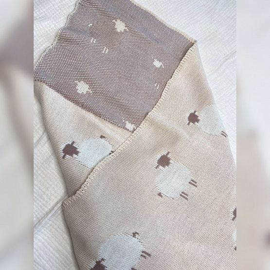 ПВ-40 Плед вязаный Овечки