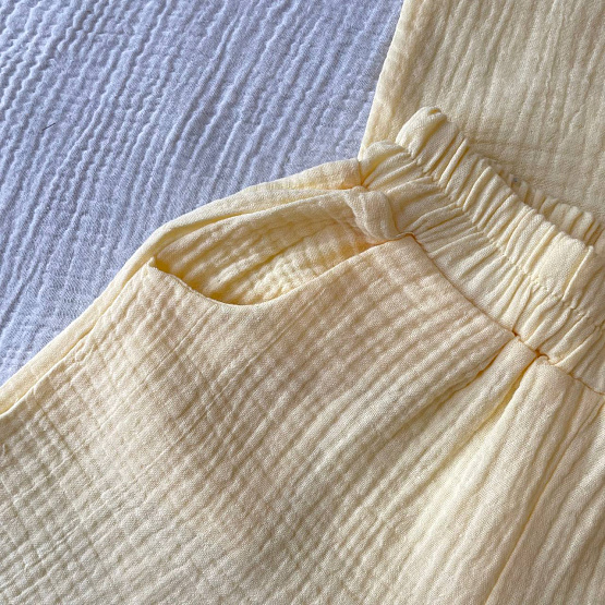 К-508 костюм из муслина однотонный. Желтый