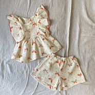 К-510 Костюм из муслина для девочки. Желтый