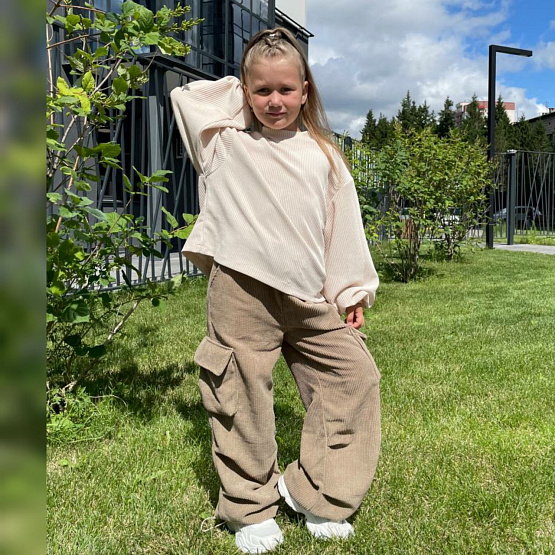 Б-11 Блузка для девочки. Бежевая