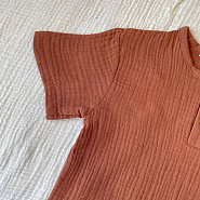 К-508 костюм из муслина однотонный. Шоколадный