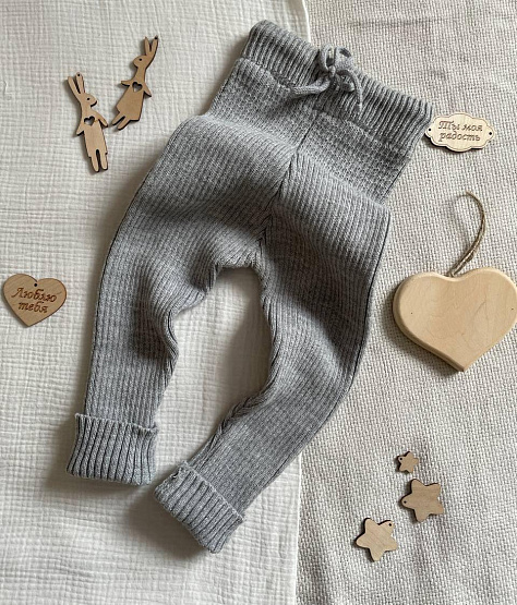 Т-106 Штаны вязаные, серые