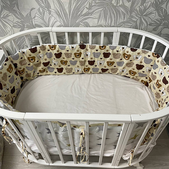 0333 Бортики с постельным бельем в кроватку 