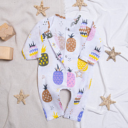 М-512 Комбинезон-слип из муслина, ананасы, рост 62