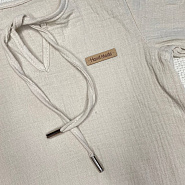 К-506 Костюм муслин, серый. Кофта + шорты