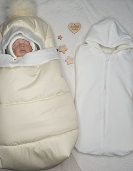 11-170 Конверт прогулочный "Дутик", молочный