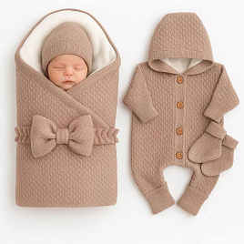 455 Комплект на выписку «Пчелка». шоколад