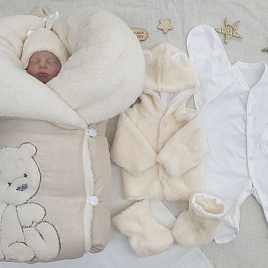 343 Комплект на выписку «Baby Bear» молочный