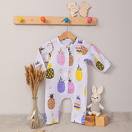 М-512 Комбинезон-слип из муслина, ананасы