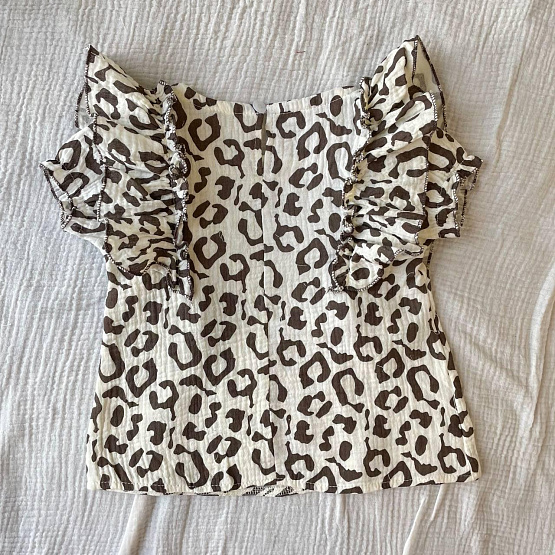 К-511 костюм из муслина «Леопард».  шоколад