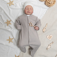 М-511 Комбинезон-слип детский (лапша),серый, рост 56