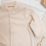 М-511 Комбинезон-слип детский (лапша) с закрытой ножкой, молочный,  рост 56