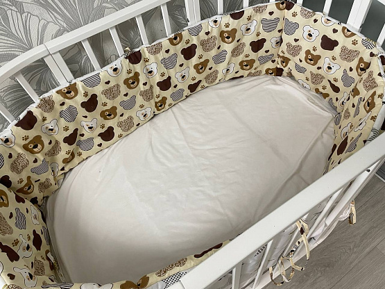 0333 Бортики с постельным бельем в кроватку 