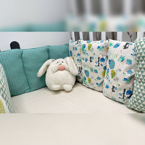 0335 Бортики в кроватку. Мята