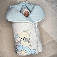 474 Комплект на выписку Обнимашка. Голубой