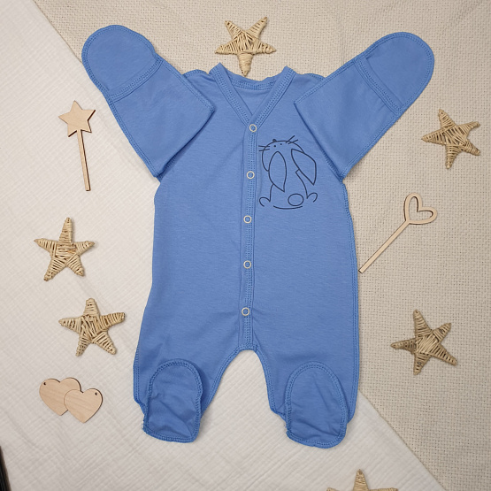 комбинезон на кнопках №М-466, голубой, рост 56