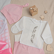 №391 Комплект на выписку «Swan-Song» розовый, лето