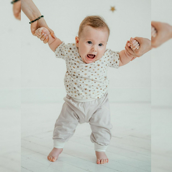 №Т-06 Штанишки детские на манжете, в ассорт, рост 92