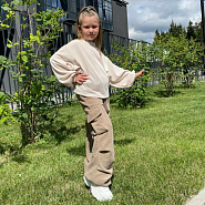 Б-11 Блузка для девочки. Бежевая