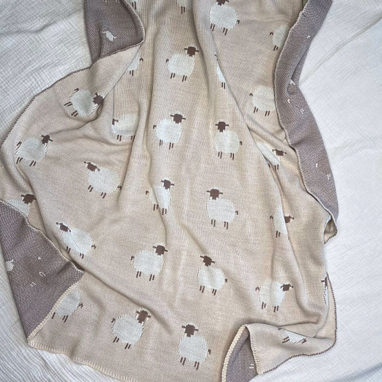 ПВ-40 Плед вязаный Овечки