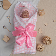 №391 Комплект на выписку «Swan-Song» розовый, лето