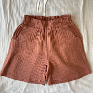 К-508 костюм из муслина однотонный. Шоколадный