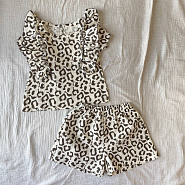 К-511 костюм из муслина «Леопард».  шоколад