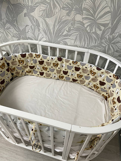 0333 Бортики с постельным бельем в кроватку 