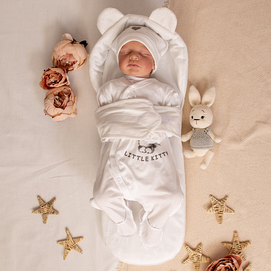 №0861 Матрасик-подложка для новорожденного, мишка