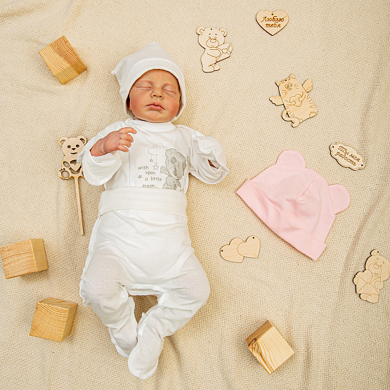 Шапочка с ушками мишки №Б-275, р.38-40, в ассорт.