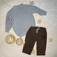 Кл-04 Вязаная кофта. Серая