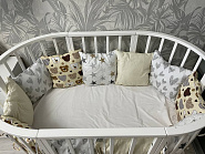 0332 Бортики в кроватку 12 шт с постельным бельем 