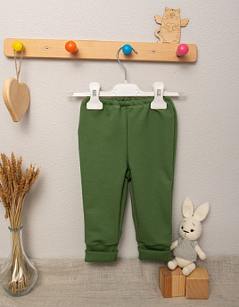 № Т-103, Брюки детские, футер двунитка, зеленый