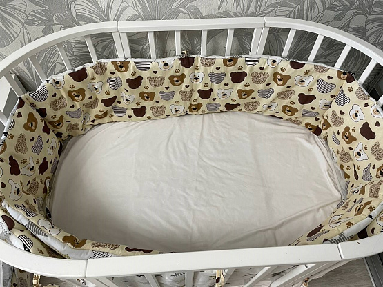 0333 Бортики с постельным бельем в кроватку 