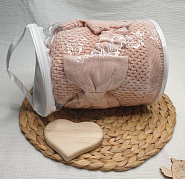 КВ-102 Вязанный комплект на выписку. Пудра