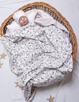 0882 Плед "Уютный" из двойной кулирки, р.100*100см