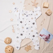 №М-509 Комбинезон-слип муслин набивной, р-р 56, звезды