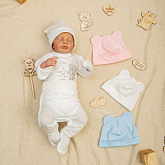 Шапочка с ушками мишки №Б-275, р.38-40, в ассорт.