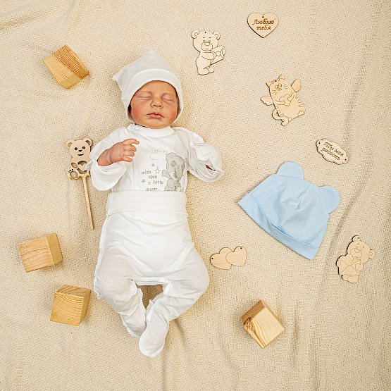 Шапочка с ушками мишки №Б-275, р.38-40, в ассорт.