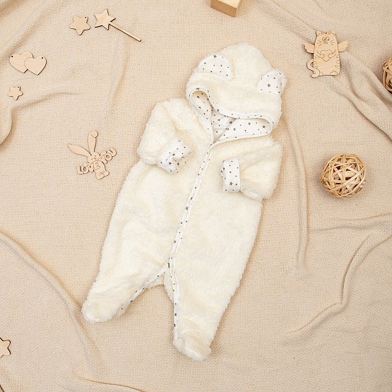 Комбинезон на кнопках «Плюшик» №М-464 молочный, рост 56