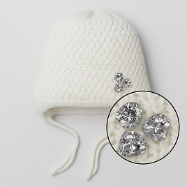 Б-305 Шапочка детская с утеплителем. Молочная