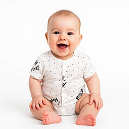 Д-33 Боди детское муслин набивной, Hello, рост 56