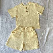 К-508 костюм из муслина однотонный. Желтый