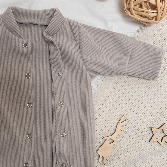 М-511 Комбинезон-слип детский (лапша),серый, рост 56